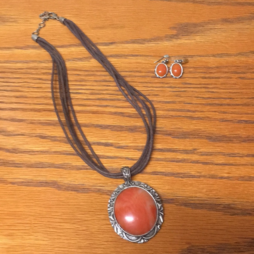 Burnt orange earrings